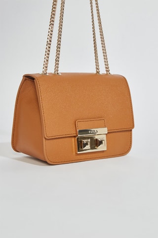 Sac bandoulière en cuir Bella Mini - Marron