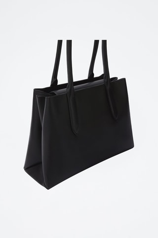 Cabas en cuir Meridiana - Taille M - Noir