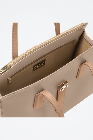 Cabas en cuir Metro - Taille L - Taupe