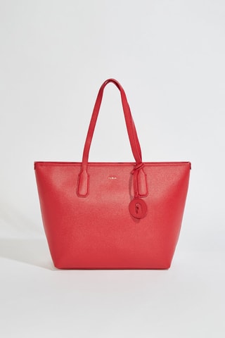 Cabas en cuir Classic - Taille M - Rouge