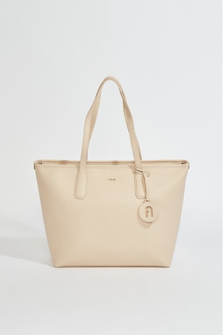 Cabas en cuir Classic - Taille M - Beige