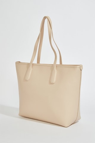 Cabas en cuir Classic - Taille M - Beige