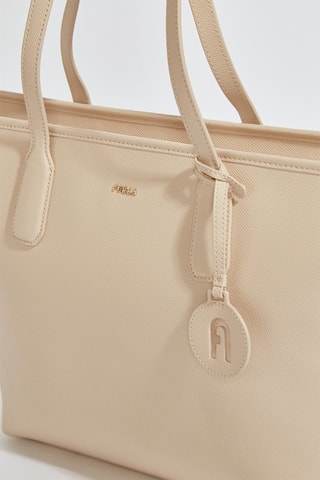 Cabas en cuir Classic - Taille M - Beige