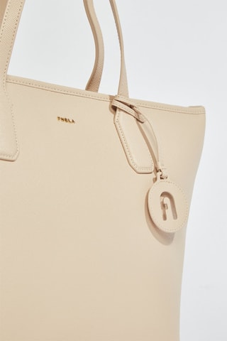 Cabas en cuir Classic - Taille M - Beige