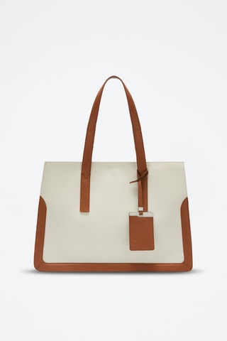 Cabas Baia - Taille XL - Blanc et marron