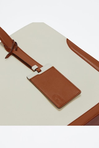 Cabas Baia - Taille XL - Blanc et marron