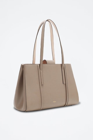 Cabas en cuir Riva - Taille L - Taupe