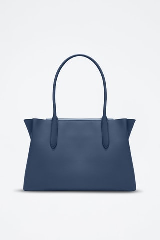 Cabas en cuir Meridiana - Taille L - Bleu marine