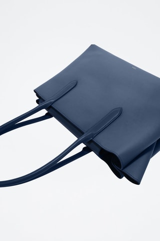 Cabas en cuir Meridiana - Taille L - Bleu marine