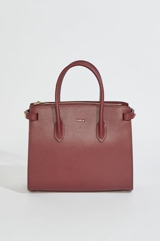 Cabas en cuir Gardenia - Taille S - Bordeaux