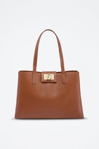 Cabas en cuir de veau - Camel