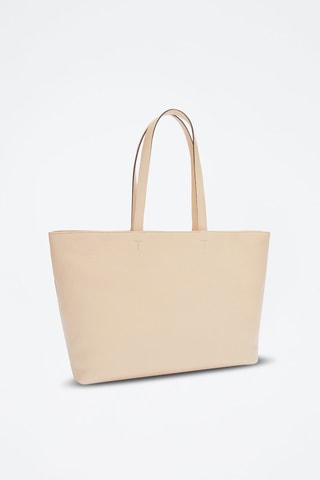 Cabas en cuir de veau - Beige clair