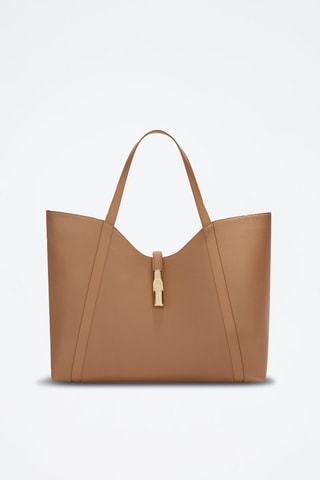 Cabas en cuir de veau - Marron clair