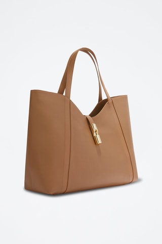 Cabas en cuir de veau - Marron clair