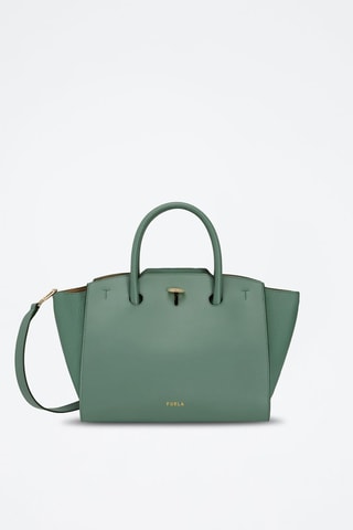 Cabas en cuir Genesi M - Vert