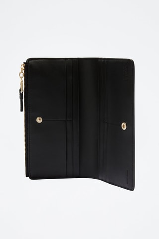 Portefeuille en cuir Nuvola Continental - Noir