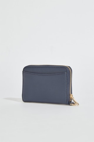 Portefeuille en cuir Gardenia - Taille S - Bleu marine