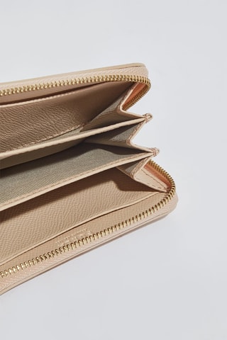 Portefeuille en cuir Gardenia - Taille S - Beige