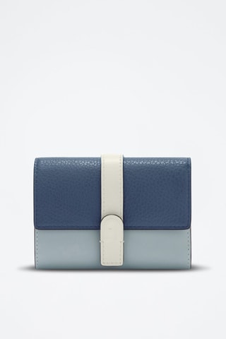 Portefeuille en cuir Grazia - Bleu