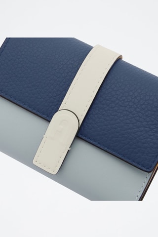 Portefeuille en cuir Grazia - Bleu