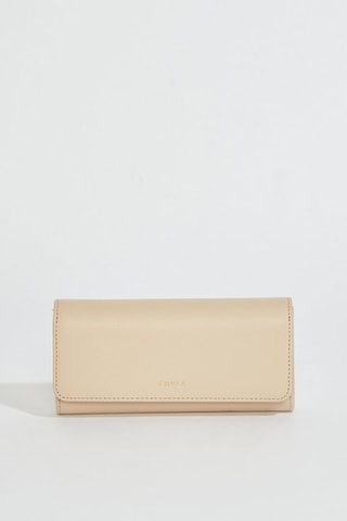 Portefeuille en cuir Gardenia - Taille L - Beige