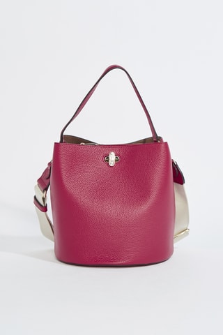 Sac seau en cuir Danae - Rouge