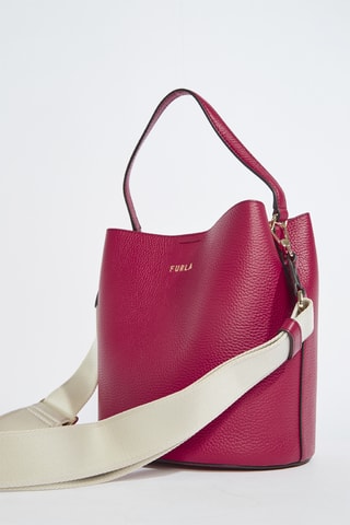 Sac seau en cuir Danae - Rouge