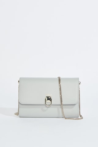 Sac bandoulière en cuir Circe - Gris clair