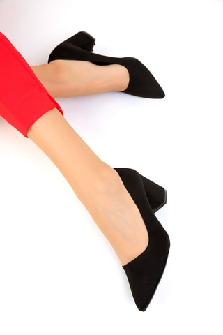 Sapatos de salto com cunha - Preto