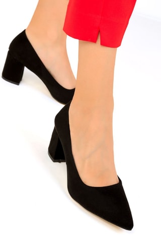 Sapatos de salto com cunha - Preto