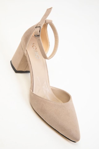 Sapatos de salto subidos - Nude