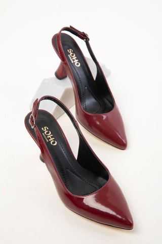 Sapatos de salto envernizados - Bordô