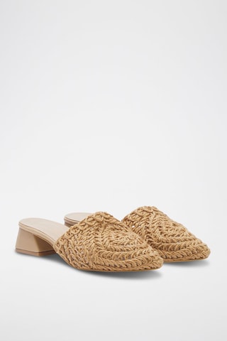 Chinelos com salto - Camel