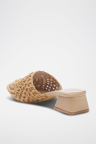 Chinelos com salto - Camel