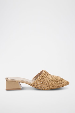 Chinelos com salto - Camel