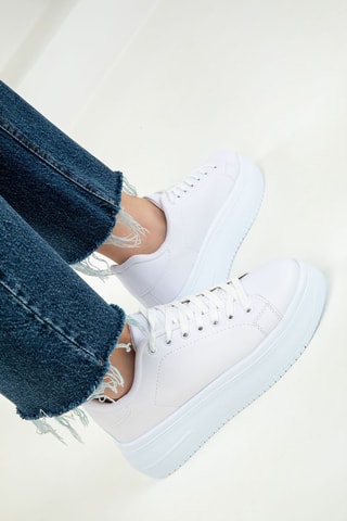 Sapatilhas com plataforma - Branco