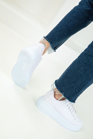 Sapatilhas com plataforma - Branco