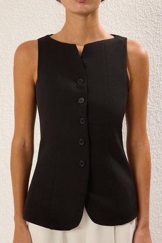 Colete de fato regular - Preto