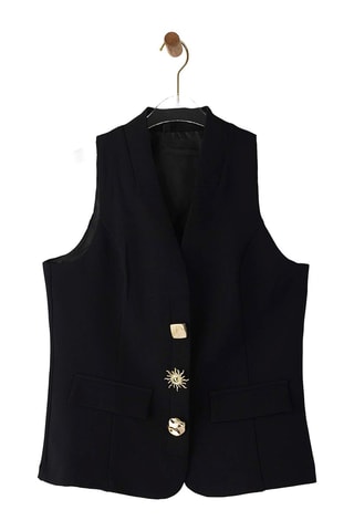 Colete de fato slim - Preto