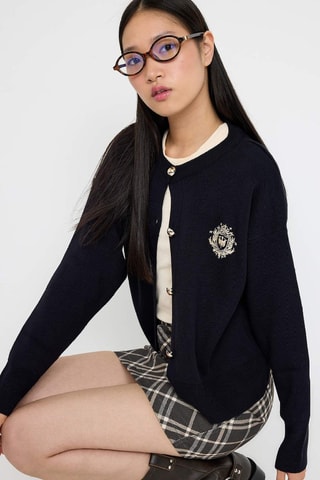 Casaco de malha - Azul-marinho