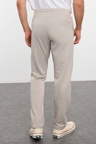 Calças regular - Bege