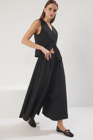 Calças wide legs - Preto