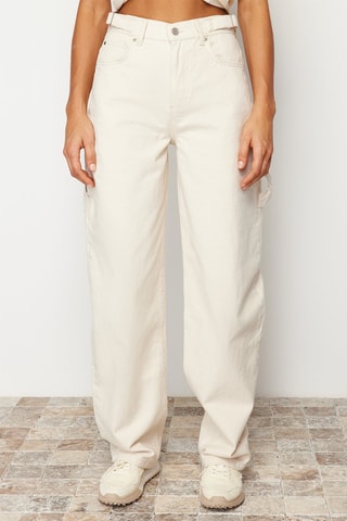 Calças de ganga - Cru