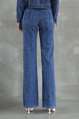 Calças de ganga wide legs - Azul mesclado