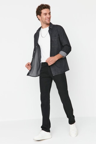 Calças de ganga Preto