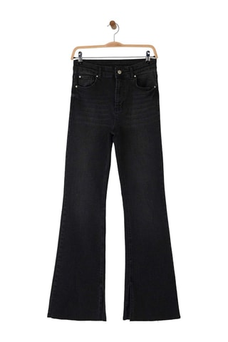 Calças de ganga flare - Preto