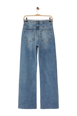 Calças de ganga wide legs - Azul médio