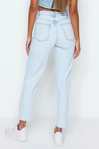 Calças de ganga slim Azul-celeste