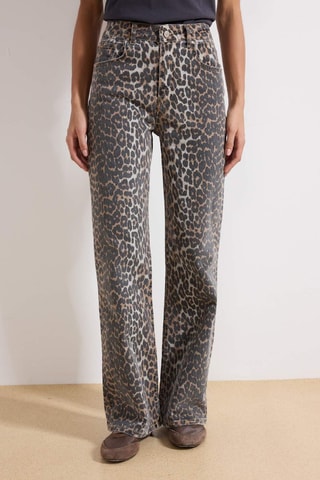 Calças de ganga wide legs - Cinzento