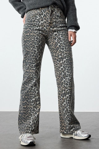 Calças de ganga wide legs - Cinzento